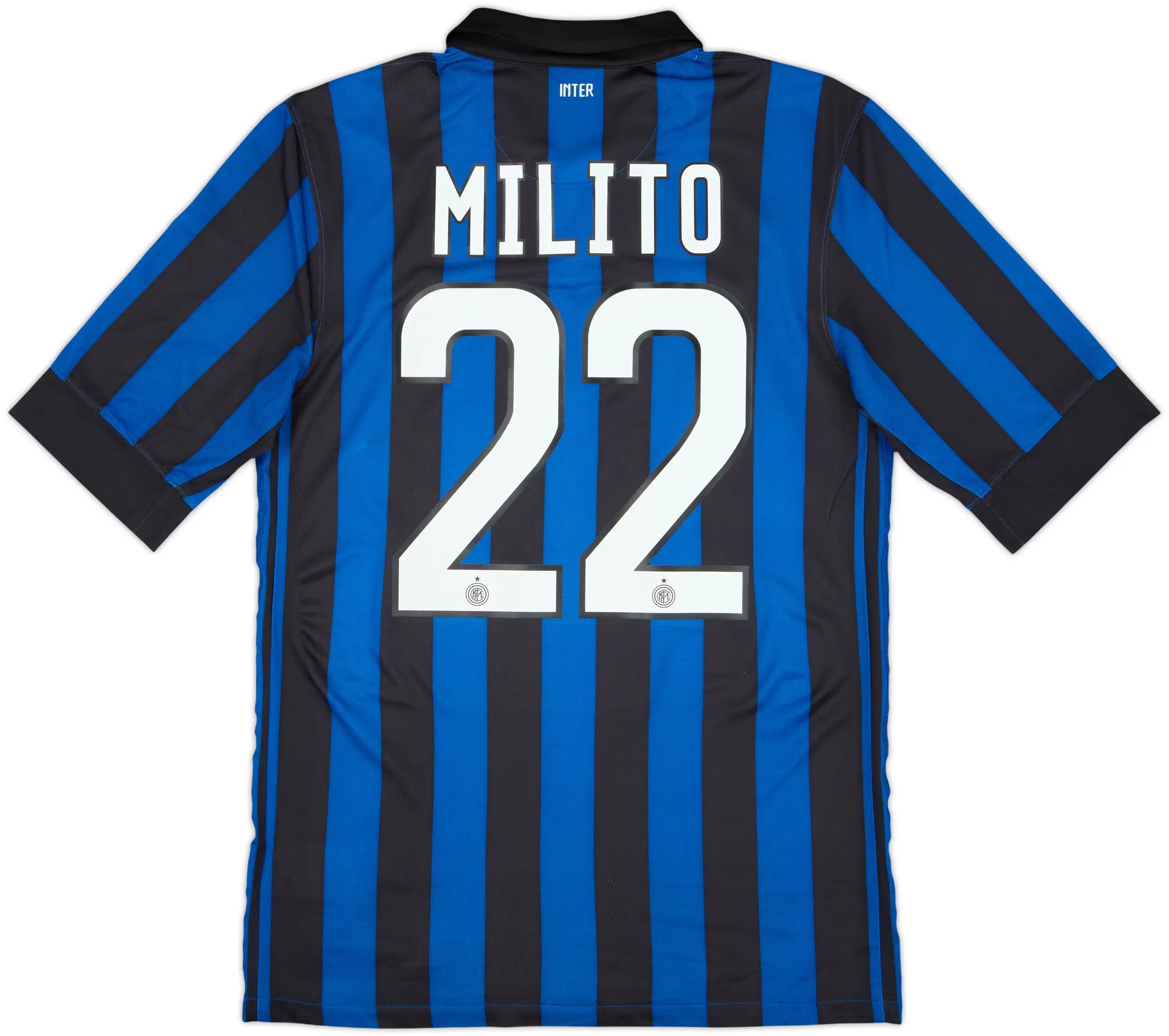 2011-12 Inter Milan Home Shirt Milito #22