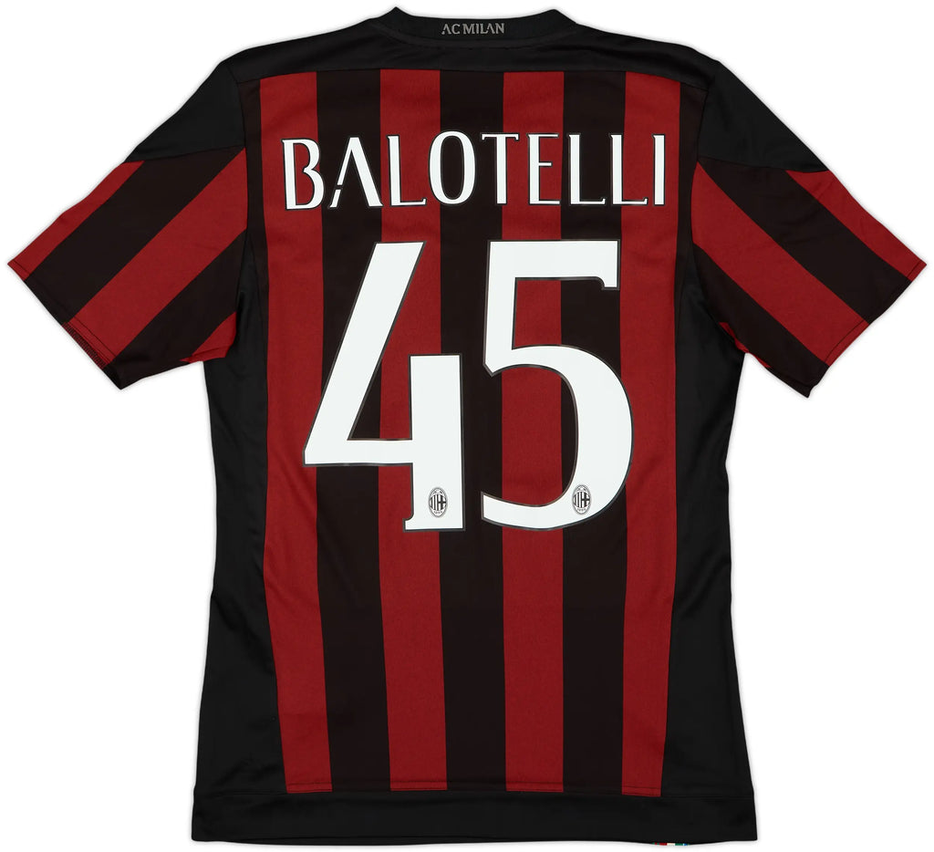 2015-16 AC Milan Home Shirt Balotelli #45