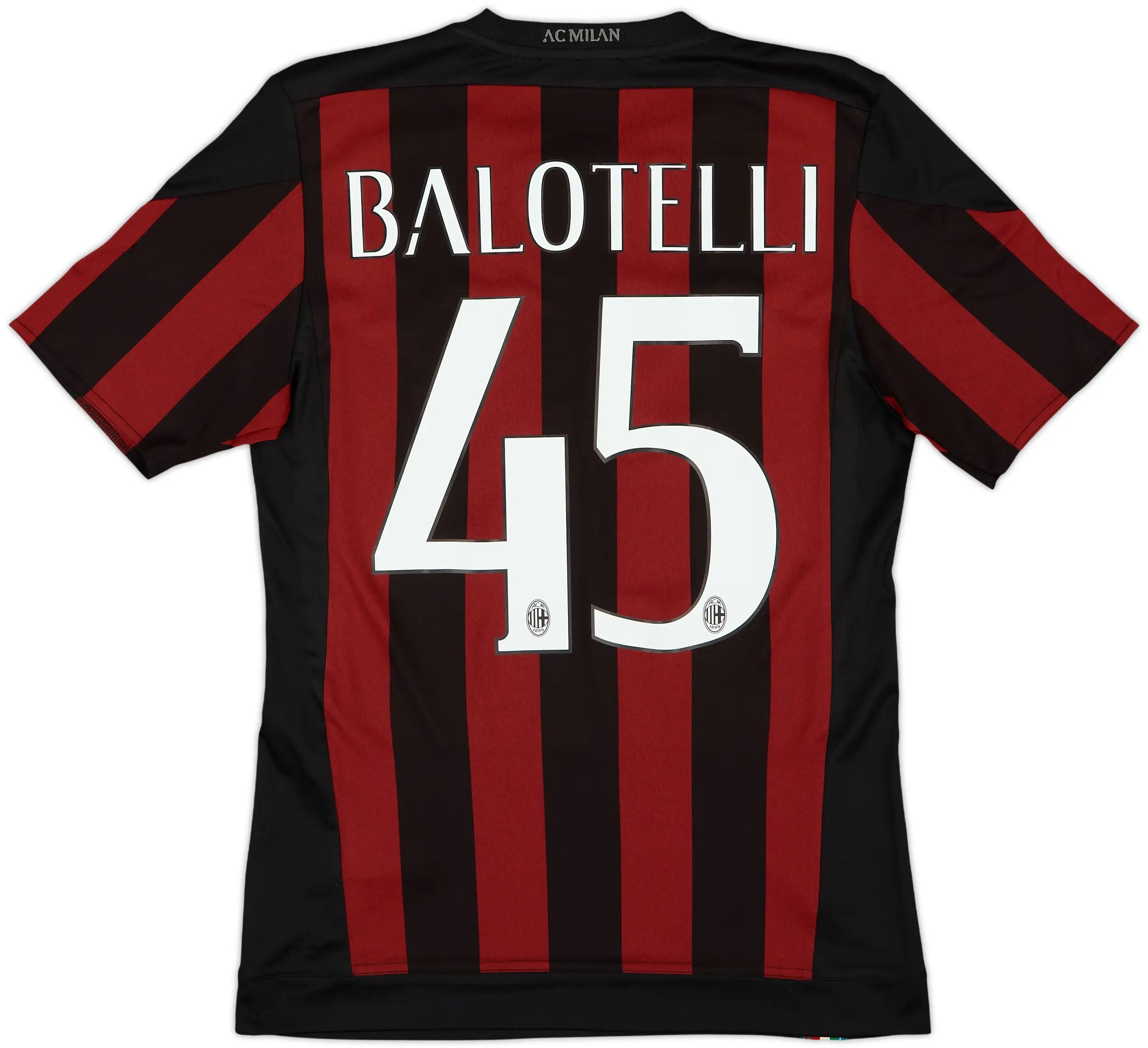 2015-16 AC Milan Home Shirt Balotelli #45